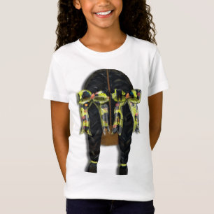 T-Shirt Coiffure Nattes tressées avec rubans