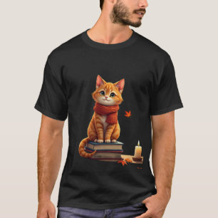 T-shirt Coin de lecture de chat confortable Illustration a