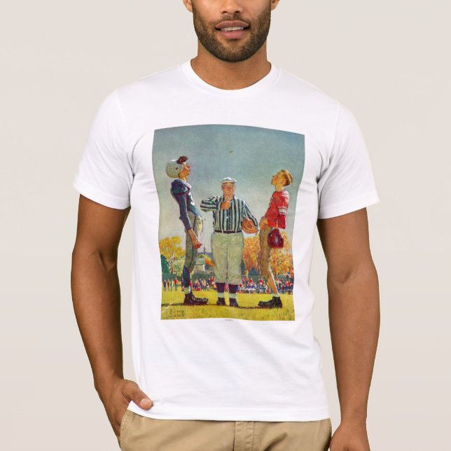 T-shirt Coin Toss par Norman Rockwell (Devant)