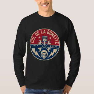 T-shirt Col de la Bonette français Alpes motobike tour