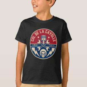 T-shirt Col de la Cayolle français Alpes motobike tour