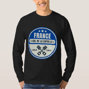 T-shirt Col de la Cayolle français Alpes motobike tour