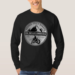 T-shirt Col de la Lombarde Français Alpes motobike cadeaux