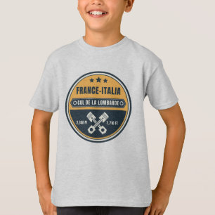 T-shirt Col de la Lombarde Français Alpes motobike cadeaux