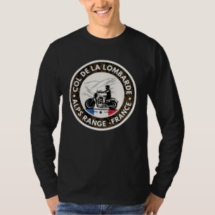 T-shirt Col de la Lombarde Français Alpes motobike cadeaux