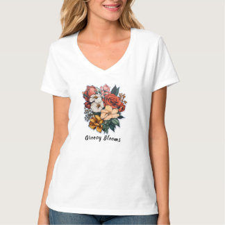 T-Shirt col en V de base pour femmes
