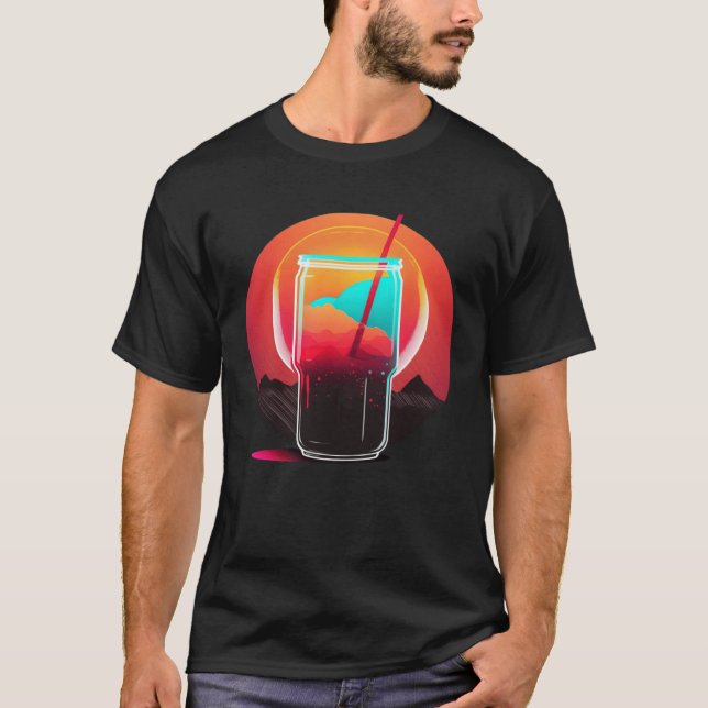 T-shirt Cola Synthwave 80s Retrowave Aesthetic  1 (Devant)