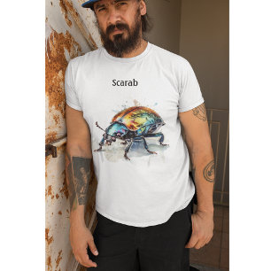 T-shirt Coléoptère iridescent en aquarelle, personnalisé
