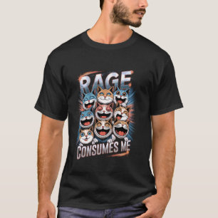 T-shirt Colère de chat me consume Humour Meme de chat, hum