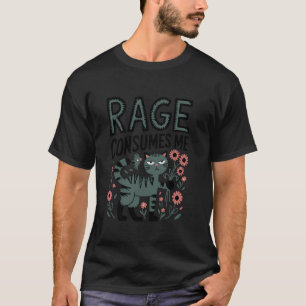 T-shirt Colère Me Consume Mème De Chat Drôle