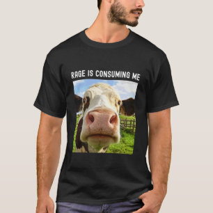 T-shirt Colère Me Consume Mémé Vache Drôle Idiote Qui Rega