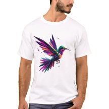 Colibrí Arcoíris Geométrico – Arte Moderno Vibrant