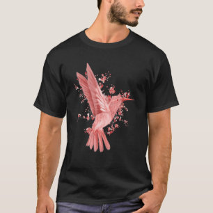 T-shirt Colibri Avec Fleur Et Fleur De Cerisiers Avec B