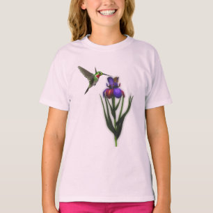 T-shirt Colibri Et Fleur Iris