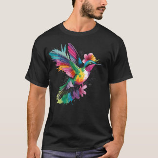 T-shirt Colibri Floral Botanique Coloré