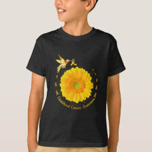 T-shirt Colibri Jaune Soleil Enfance Cancer Alerte