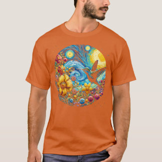 T-shirt colibri nuit étoilée