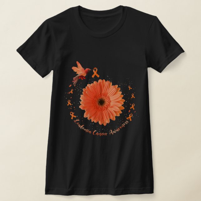 T-shirt Colibri Orange Tournesol Leucémie Cancer Aware (Poser)