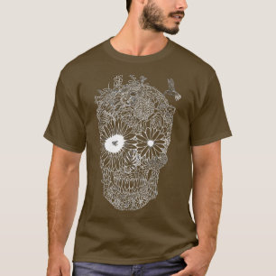 T-shirt Colibri squelette de tête humaine Art