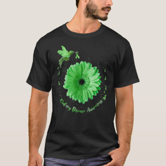 T-shirt Colibri Tournesol Vert Ribbon Maladie rénale