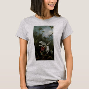T-shirt Colibris et orchidée blanche par Martin J. Heade