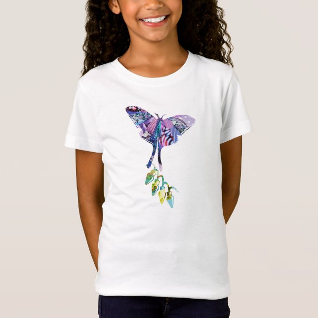 T-Shirt Collage art insect art BUTTERFLY XMAS LIGHTS (Devant)