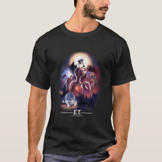 T-shirt Collage Centré sur Et le Extraterrestre