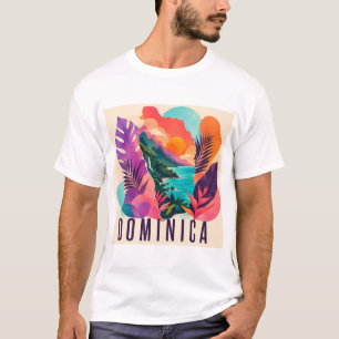 T-Shirt Collage Contemporain de la Dominique