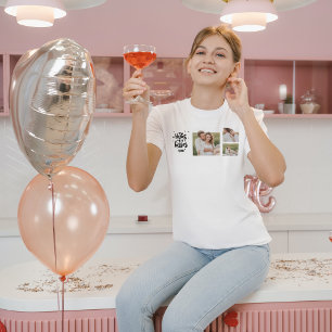 T-shirt Collage Couple Photo & Hugs Et Baisers Phrase Love