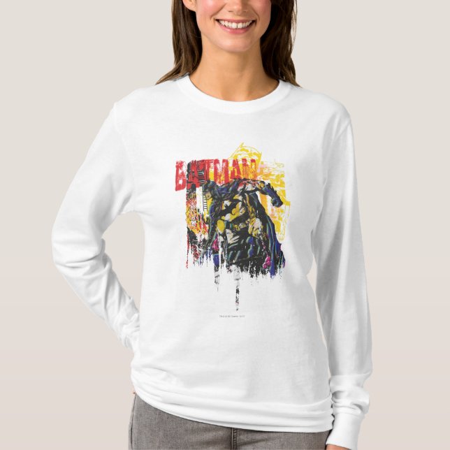 T-shirt Collage d'art de la ligne Batman (Devant)