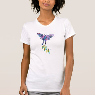 T-shirt Collage d'art insecte papillon lumières de NOËL