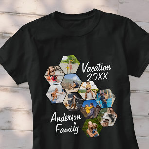T-shirt Collage de 9 images personnalisées de photos de fa