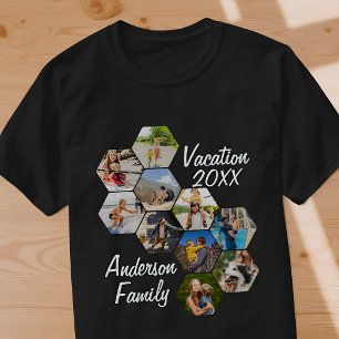 T-shirt Collage de 9 images personnalisées pour une famill