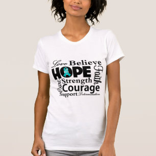 T-shirt Collage de Cancer ovarien d'espoir