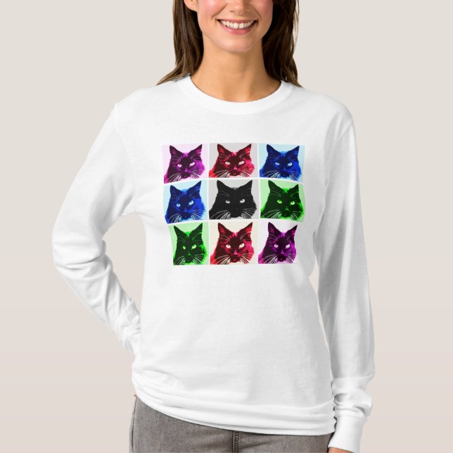T-shirt Collage de chat (Devant)