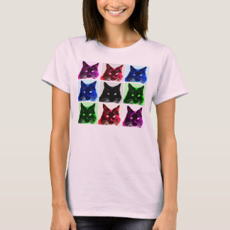 T-shirt collage de chat des 9 vies