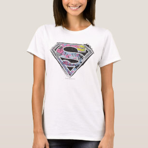 T-shirt Collage de logo de Supergirl