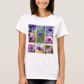 T-shirt Collage de photos d'anémone pour penser à vous