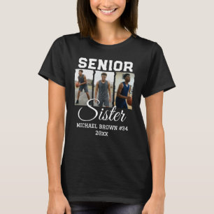 T-shirt Collage de photos de basket-ball de grande sœur av