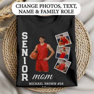 T-shirt Collage de photos de basketball pour maman senior