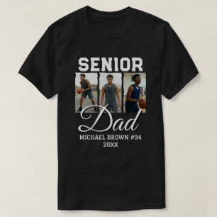 T-shirt Collage de photos de basketball pour papa senior a