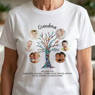 T-shirt Collage de photos de grand-mère