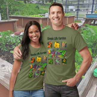 T-shirt Collage de photos de jardin communautaire
