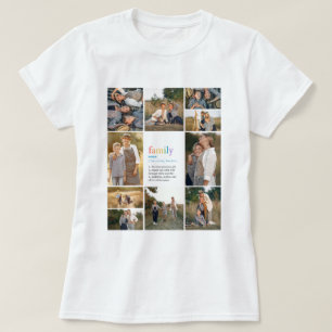 T-shirt Collage de photos de la définition de la famille 