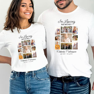 T-shirt Collage de photos en souvenir Funérailles Mémorial
