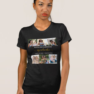T-shirt Collage de photos personnalisé de 6 personnes dip