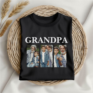 T-shirt Collage de photos personnalisé Grand-père – Cadeau