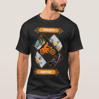 T-shirt Collage de photos personnalisé pour motard
