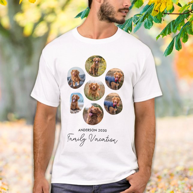 T-shirt Collage de photos personnalisées 7 Vacances famili (Créateur téléchargé)