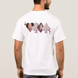 T-shirt Collage de photos personnalisées Lecture de carte
